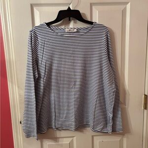 Vineyard Vines Blue and White Striped Long Sleeve warm top! Ladies SzXL!